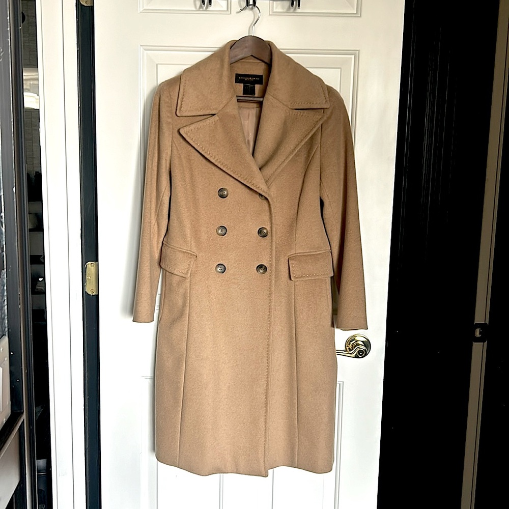 Wool-Blend Double Breasted Coat